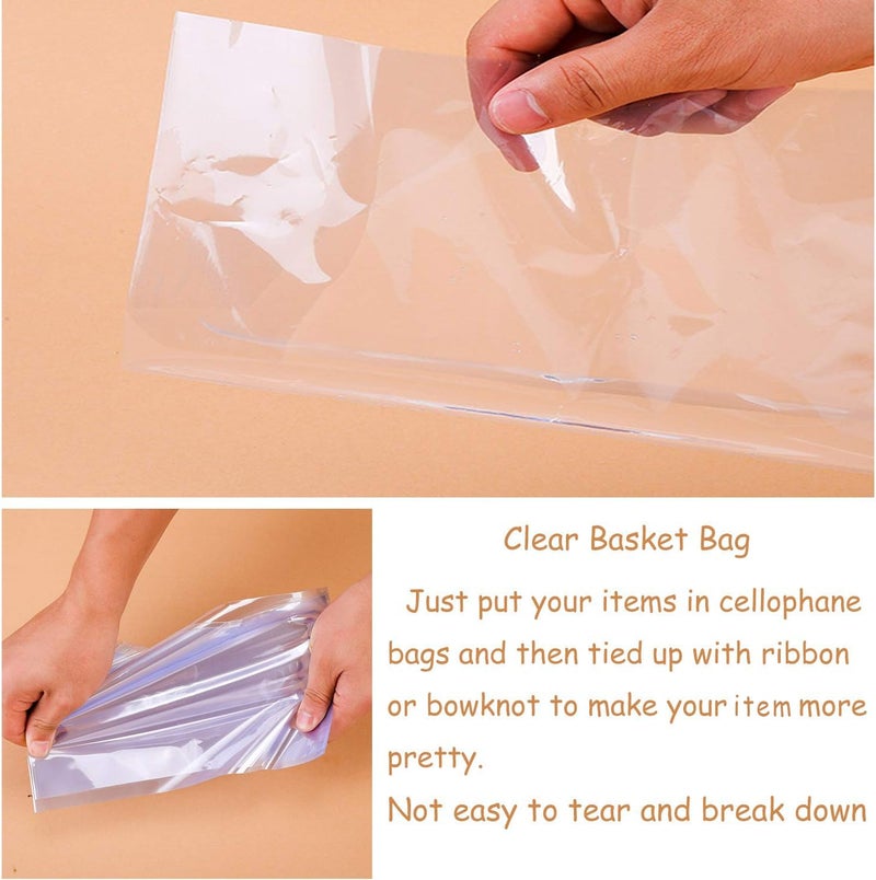 Morepack Shrink Wrap Basket Bags,20Pieces 18x22Inches Clear PVC Shrink Wrap Bags for Gift Basket - Image 4
